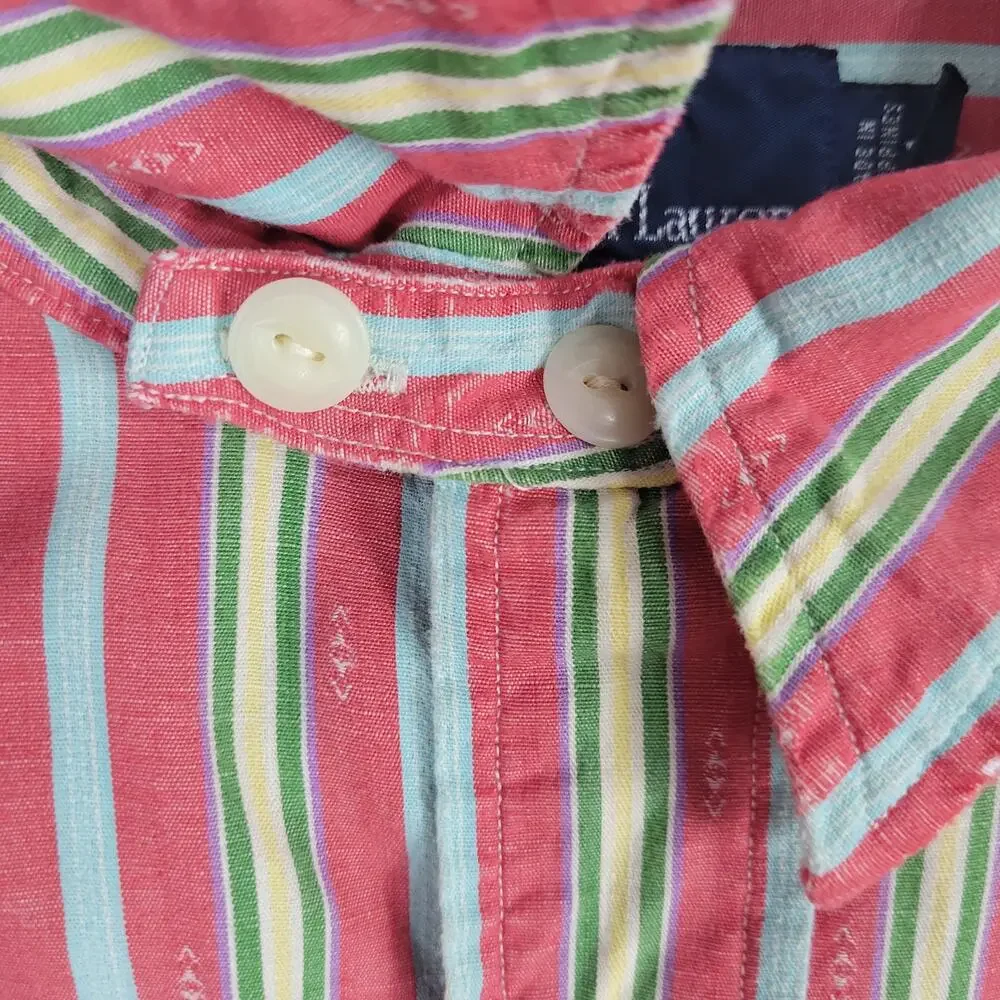 POLO Ralph Lauren Striped Long Sleeve Button-Down Shirt mens sz XL multi Western